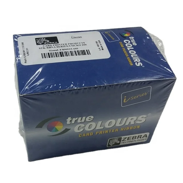 Original Color Ribbon Zebra 800015-440 YMCKO Ribbon For Zebra Card Printer Zebra P330i Card Printer