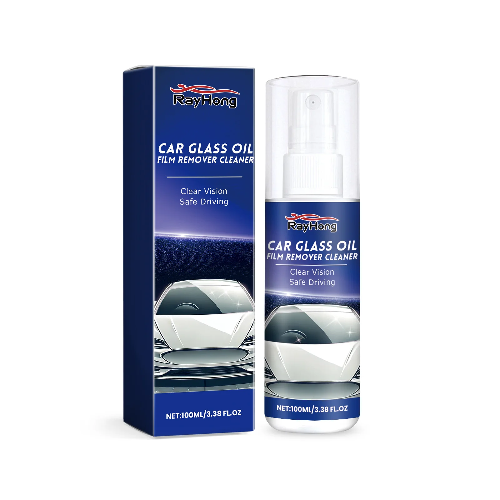 Rayhong Wholesale Windshield Cleaning Refurbishment Shining Automotive Glass Oil Film Cleaner