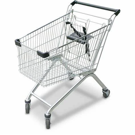 Euro Style Shopping Cart 210L Supermarket Trolley Shopping Cart