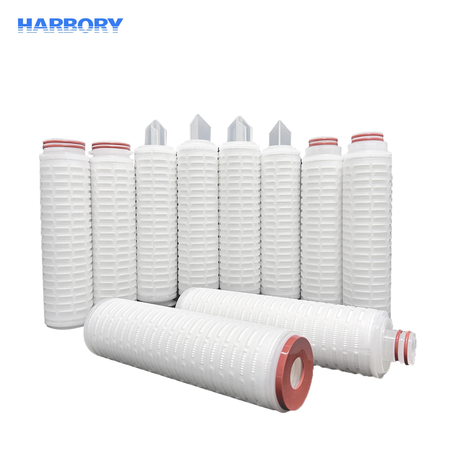 Harbory 5 10 20 30 40 Inch Nylon Membrane Pleated Cartridge Filters PES PP Membrane Pleated Water Filter Cartridge