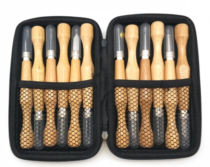 Набор ножей для резьбы SKS7 с ручкой из буковой тыквы 12