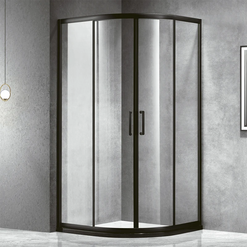 Cheap Durable 6mm 8mm 10mm Thickness Curved Aluminium Shower Sliding Door Double Slide Sliding Shower Door With Magnetic Seal