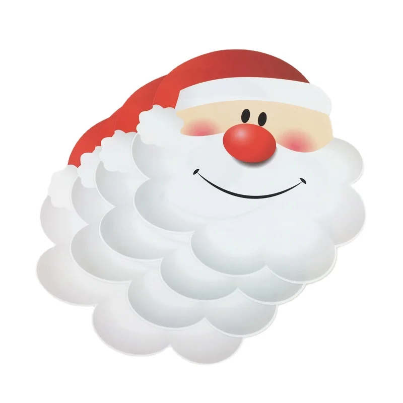 Christmas Table Mat For Dining Table Decoration Heat Resistant  Eco Friendly Plastic Disposable Placemats Printed Placemat