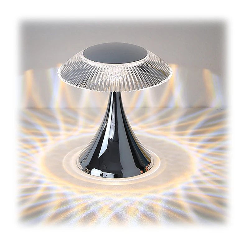 Home lighting Rgb touch Remote Control Rechargeable Crystal led projector bedroom bar bedside desk night table light lamp