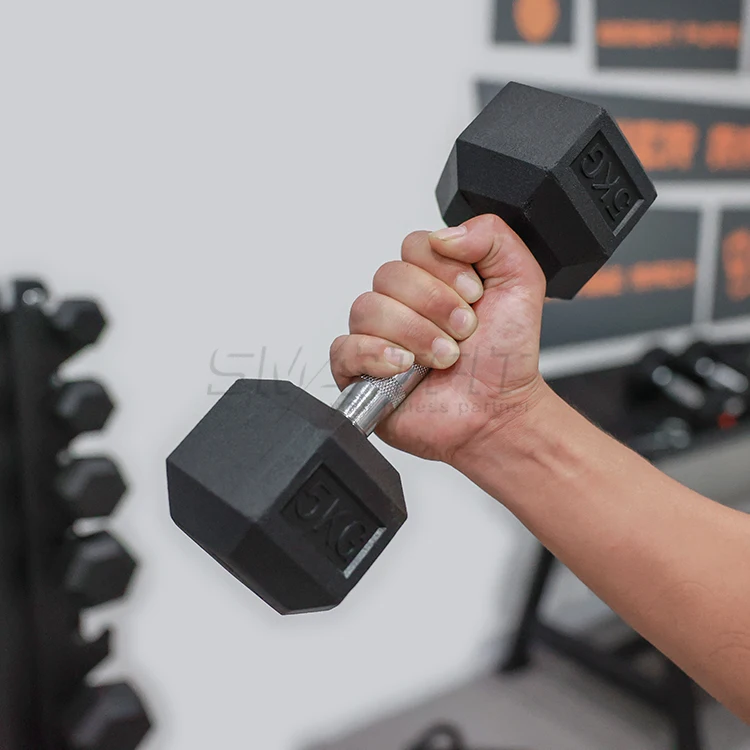 Резиновые шестигранные гантели 5-125LB
