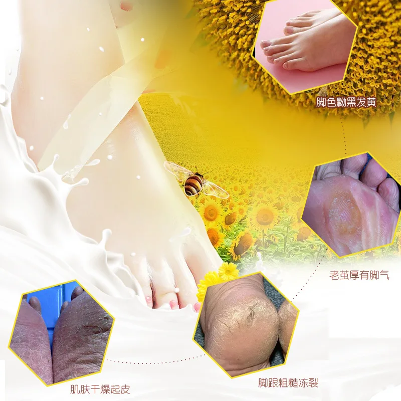 Wholesale Hand Care Organic Honey Hand Wax Moisturizing Exfoliating Calluses Milk Hydrating Whitening Foot Mask Peeling