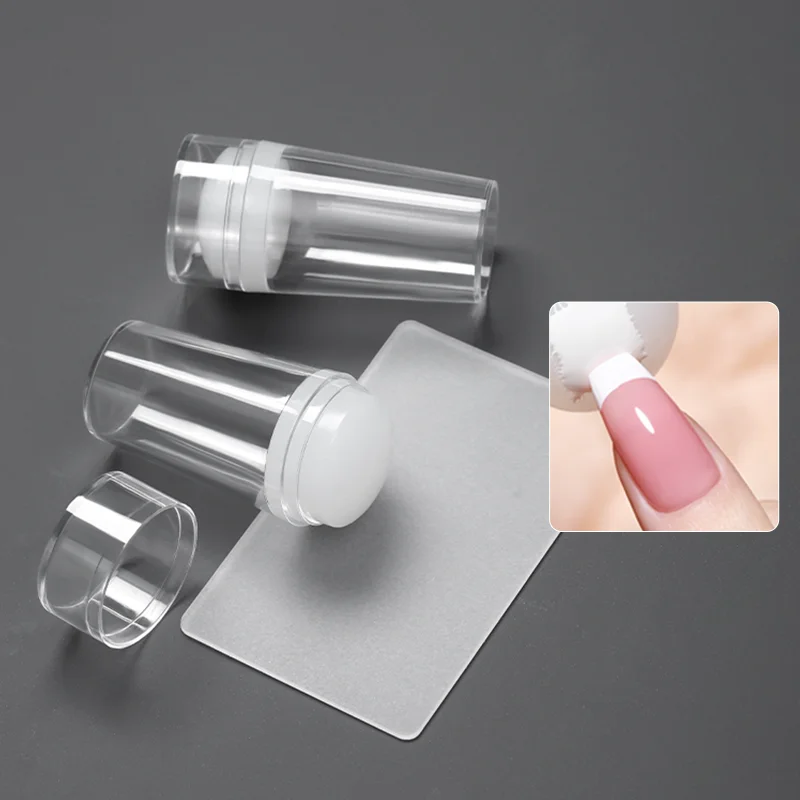 OEM Nail French Stamp Plate Stamping Nail Art French Tip Silicone Color Nail Art Stamping