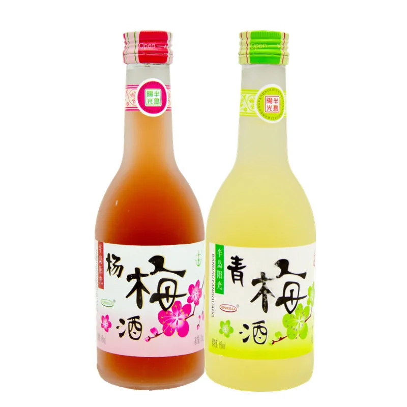 
unique shape Japanese style fine rice wine liquor glass bottle frosted fruit beverage glass bottles 350ml 