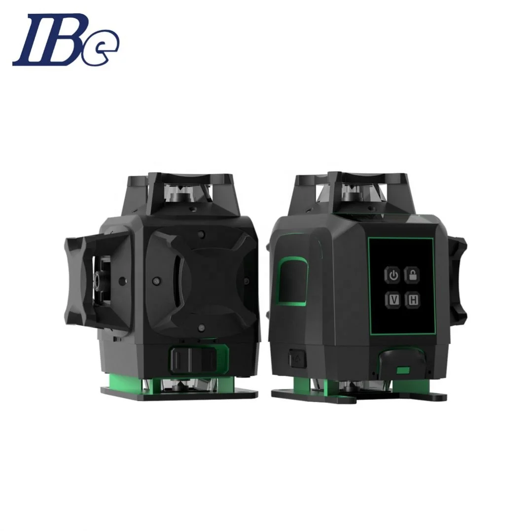 Right Angle 90 Degree Square Cross Line Laser Level Measurement Tool 360 Green Line Rotating Lazer Level