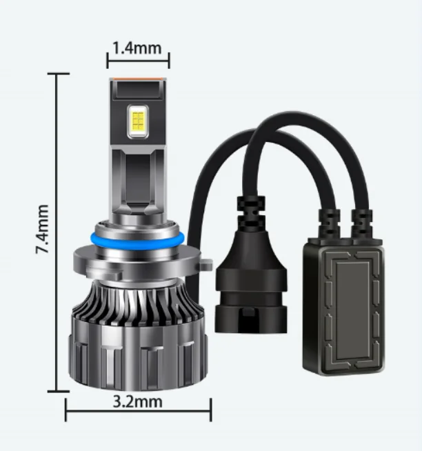 R11 With Drive High Lumen Fan 6500K 3570 Beam H4 10000 Lumen 9005 LED Car Headlight