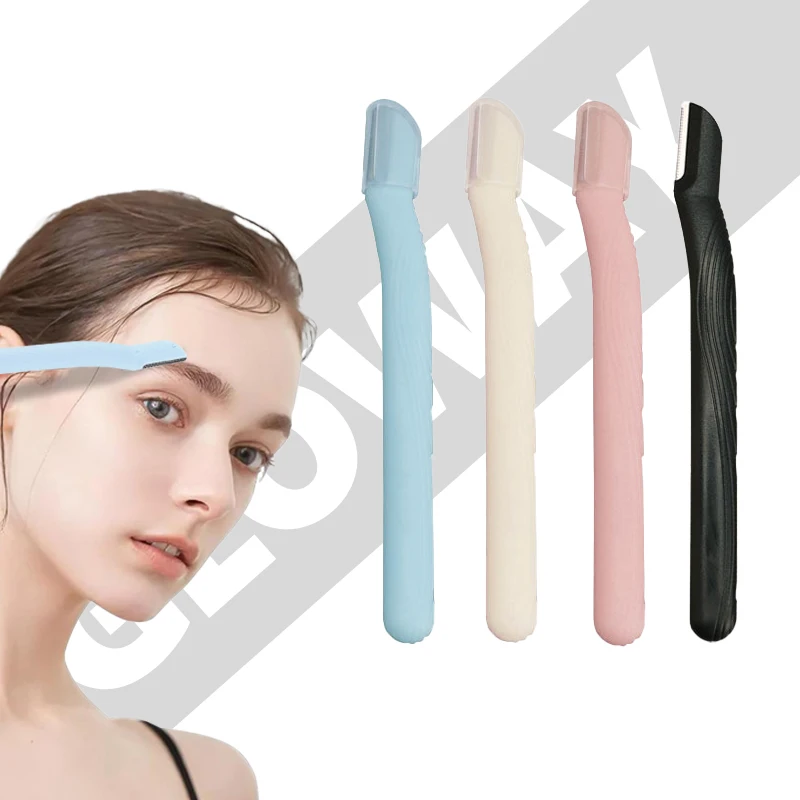 Beauty Makeup Tools Mini Travel Size Women Eyebrow Trimmer Facial Hair Razor Removal Partial Eyebrow Shaver With Safe Cover