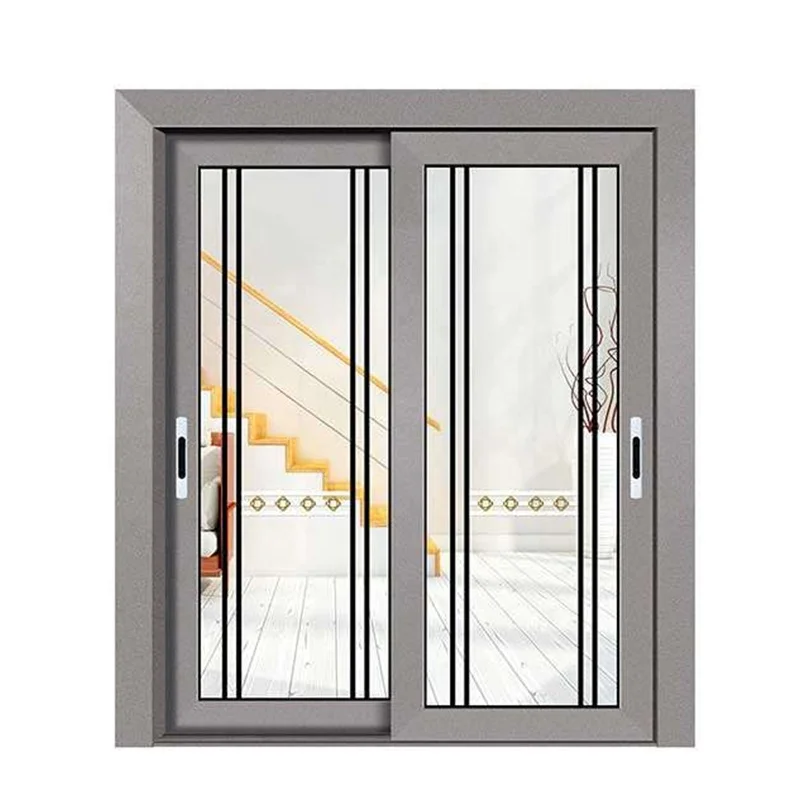 
european style aluminum double tempered glass door design soundproof glass doors as bedroom room partition 