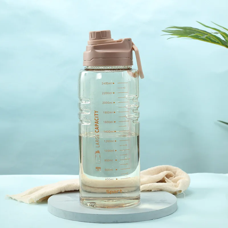 High Temperature Resistant Transparent Sport Cup Plastic Fitness Portable Travel Water Bottle
