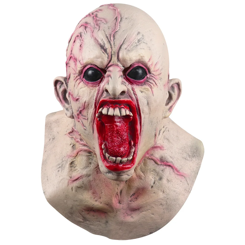 Halloween Mask Creepy Wrinkle Face Mask Old Man Latex Mask Costume Cosplay Party Props Vampire Monster Halloween Custom Silicone