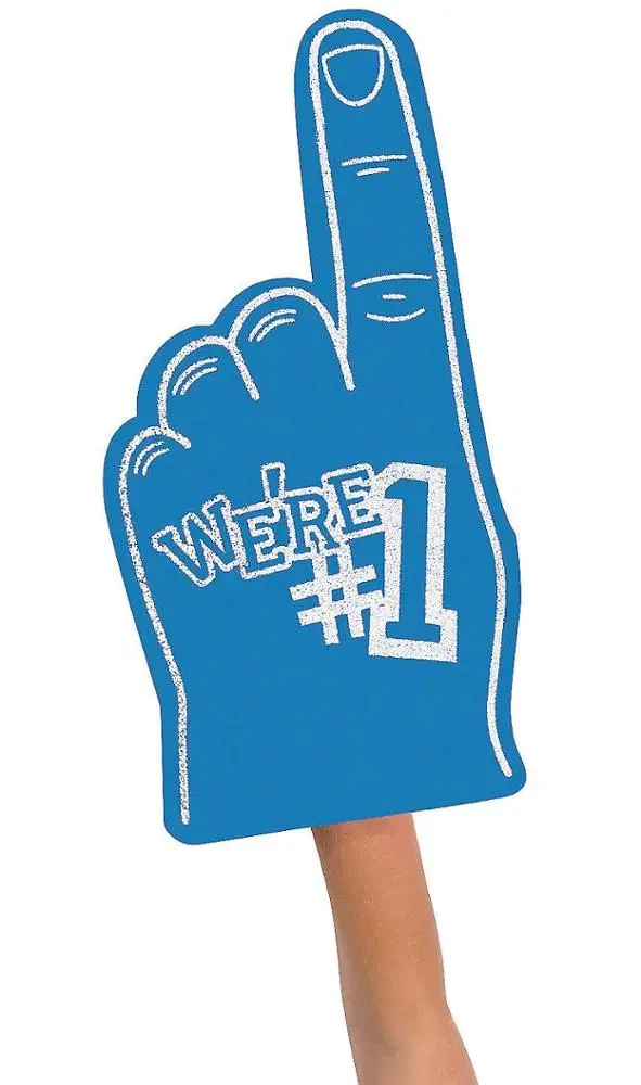 
Finger Team Color Cheerleading Foam Hand 