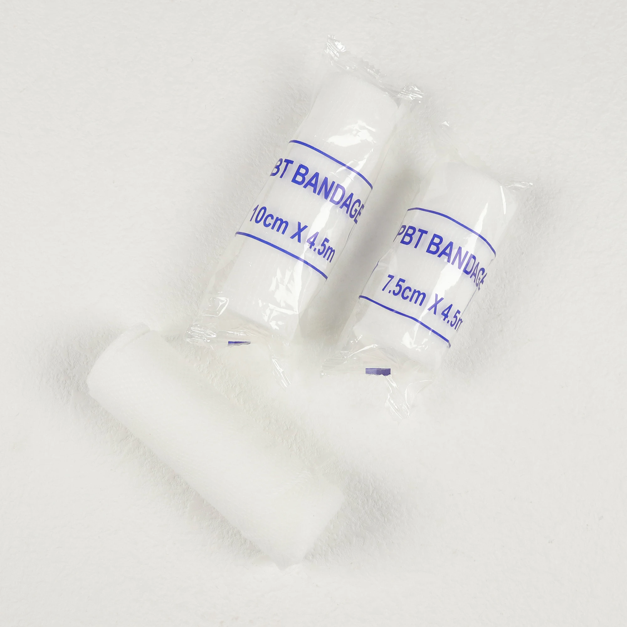 4 Inch by 4 Yards Rolled Breathable Gauze Wrap Medical Consumables Gauze Bandage PBT Roll with Tape Used