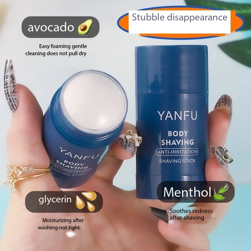 Men Foaming Facial Cleansing Shave Sticks Hair Beard Solid Soap Shaving Wholesale Shave Soap Foam Beard Stick Shaving Cream