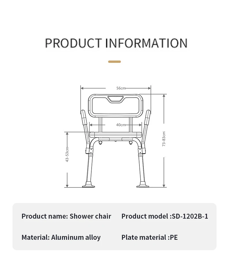 Portable Elderly Shower Bath Toilet Chair Seat with Adjustable Armrests Cross Folding Flip Bathing Equipment Bathroom Safety