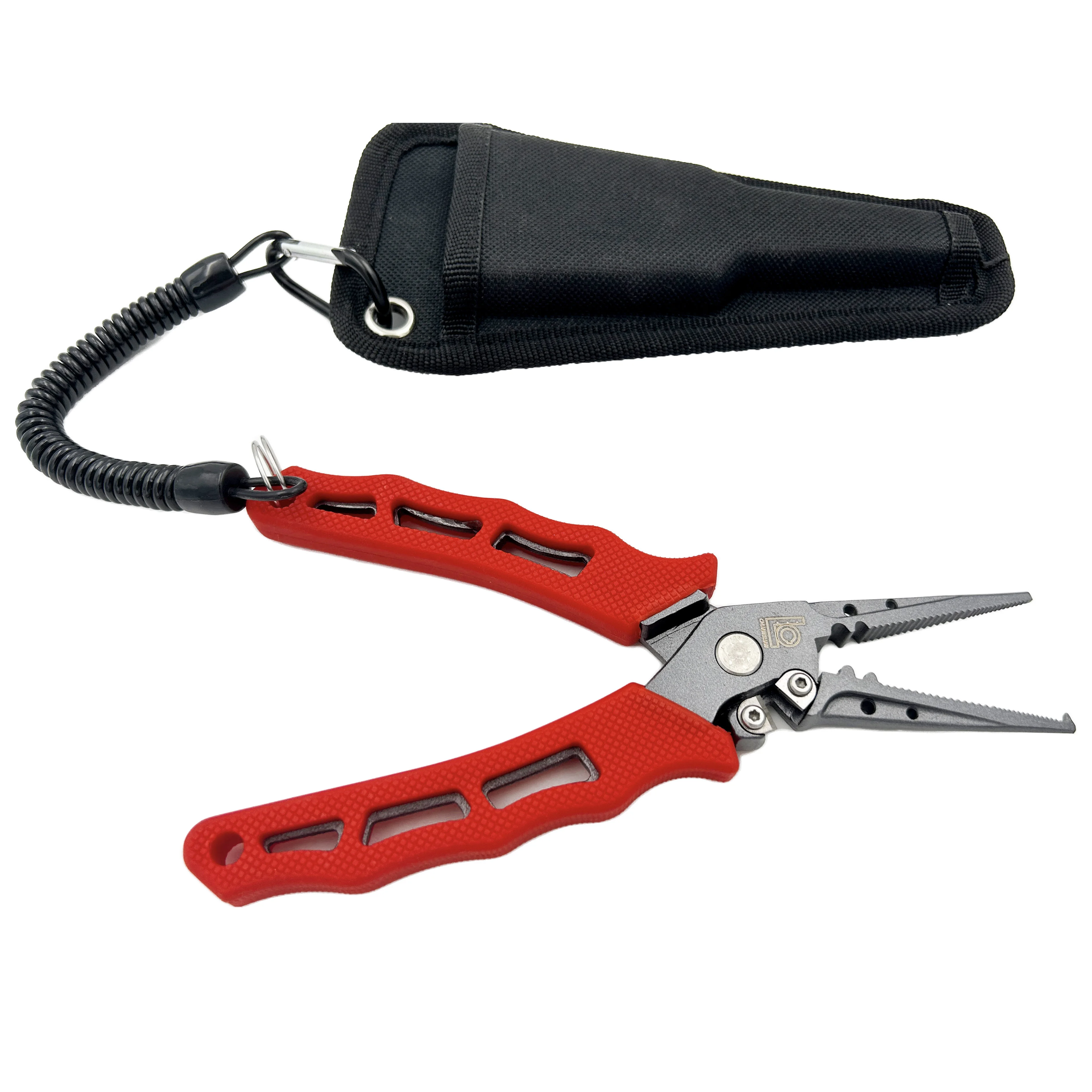 Factory supply high quality 7in spring loaded stainless steel fishing tools fishing pliers for saltwater and freshwater