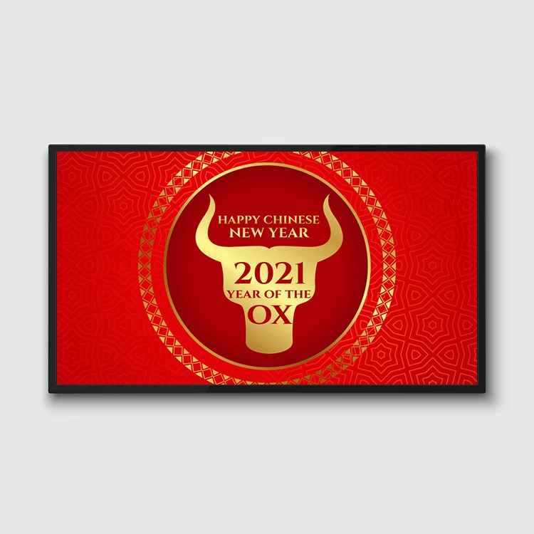 
21 27 32 49 55 inch thin HD 4k big tv restaurant advertising lcd display smart wall mounted touch screen monitor 