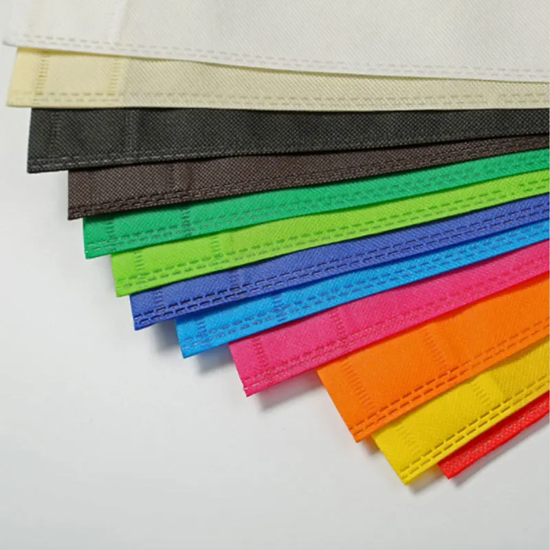 Custom Logo Wholesale Non Woven Flat Pocket Gift Tote Bag Non Woven Shopping Grocery Bag with Handle