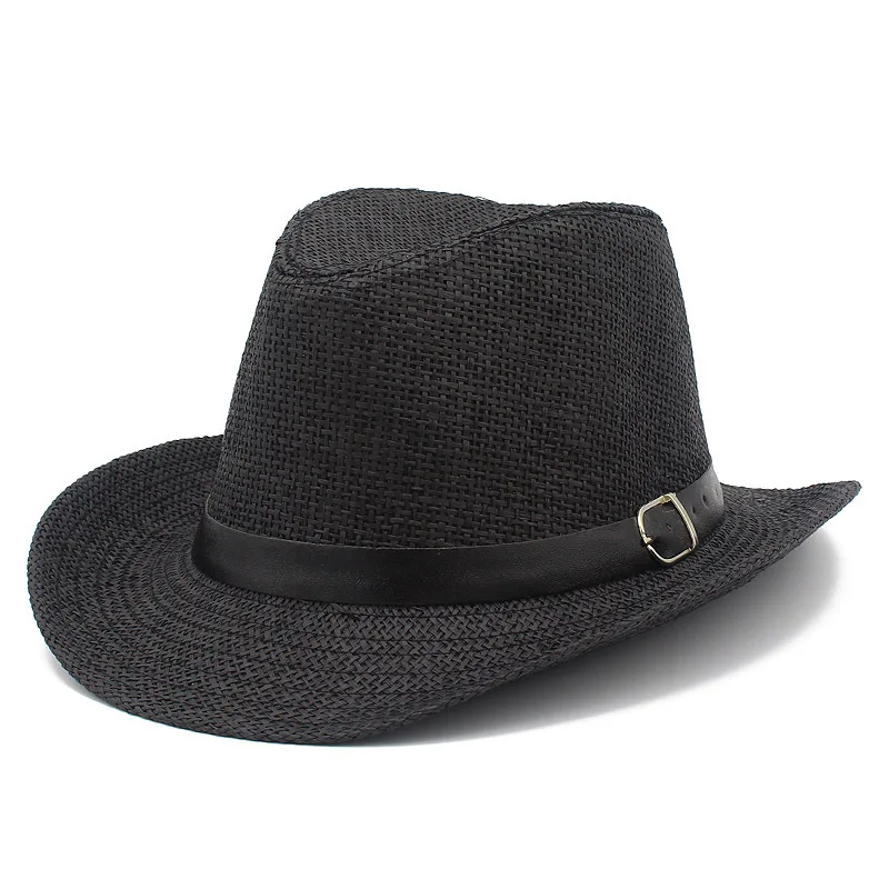 hot selling high quality summer roll along western cowboy beach hats for men women straw hat