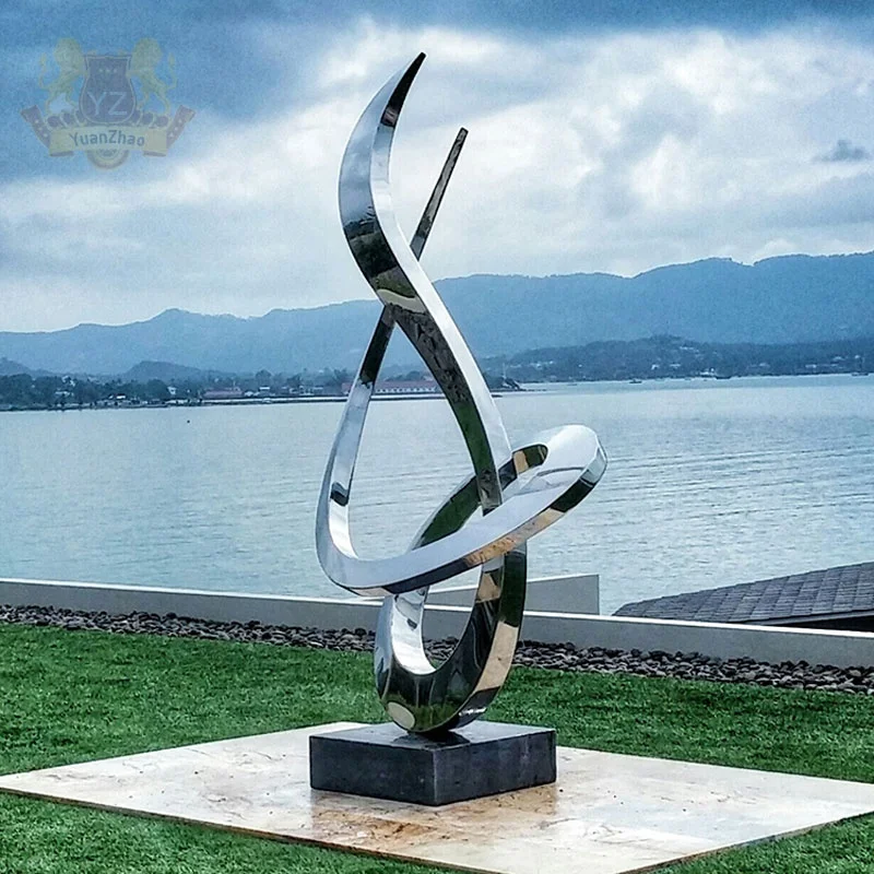 Outdoor Garden Modern Abstract Art Stainless Steel Metal Growing Sculpture for Decoration