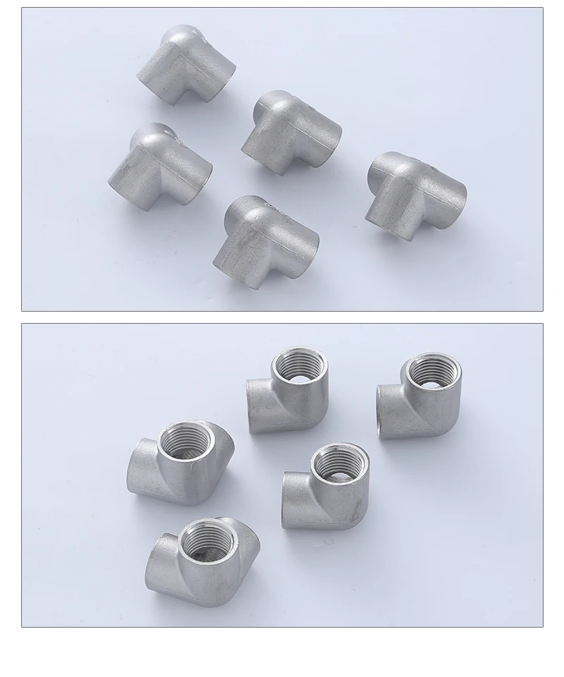 OEM ODM Service Stainless Steel Three Dimensional Female Threaded Tee for Oil and Gas