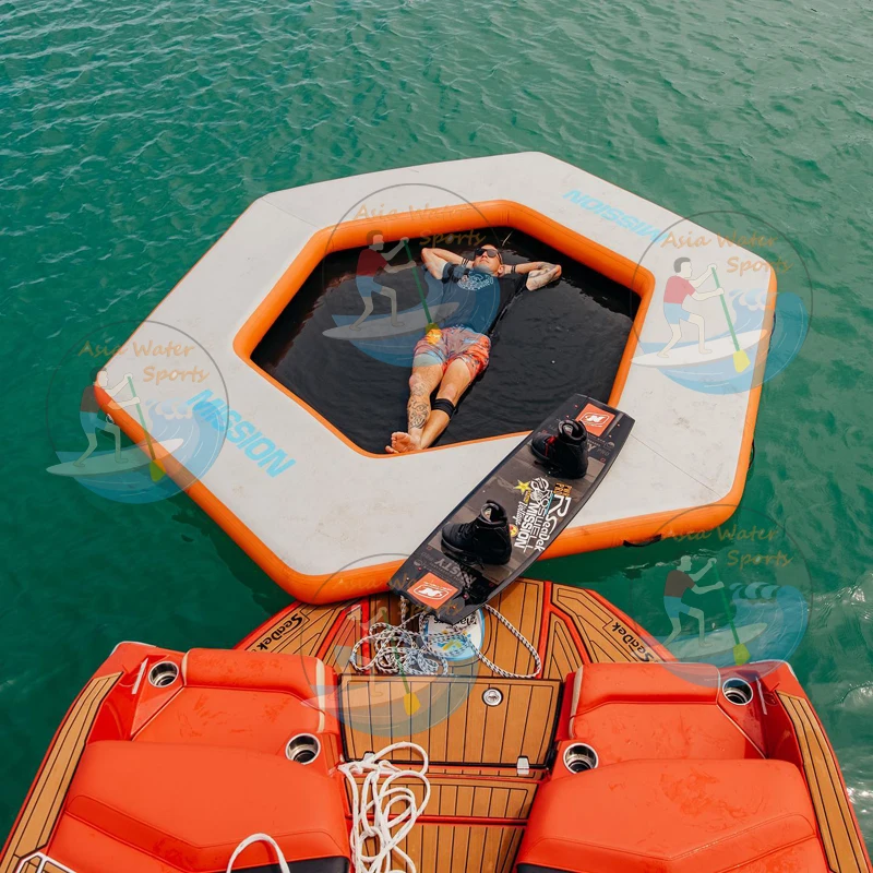 Inflatable Floating Platform Swimming Water Island Jet Ski Dock Mat DWF Material for Sale
