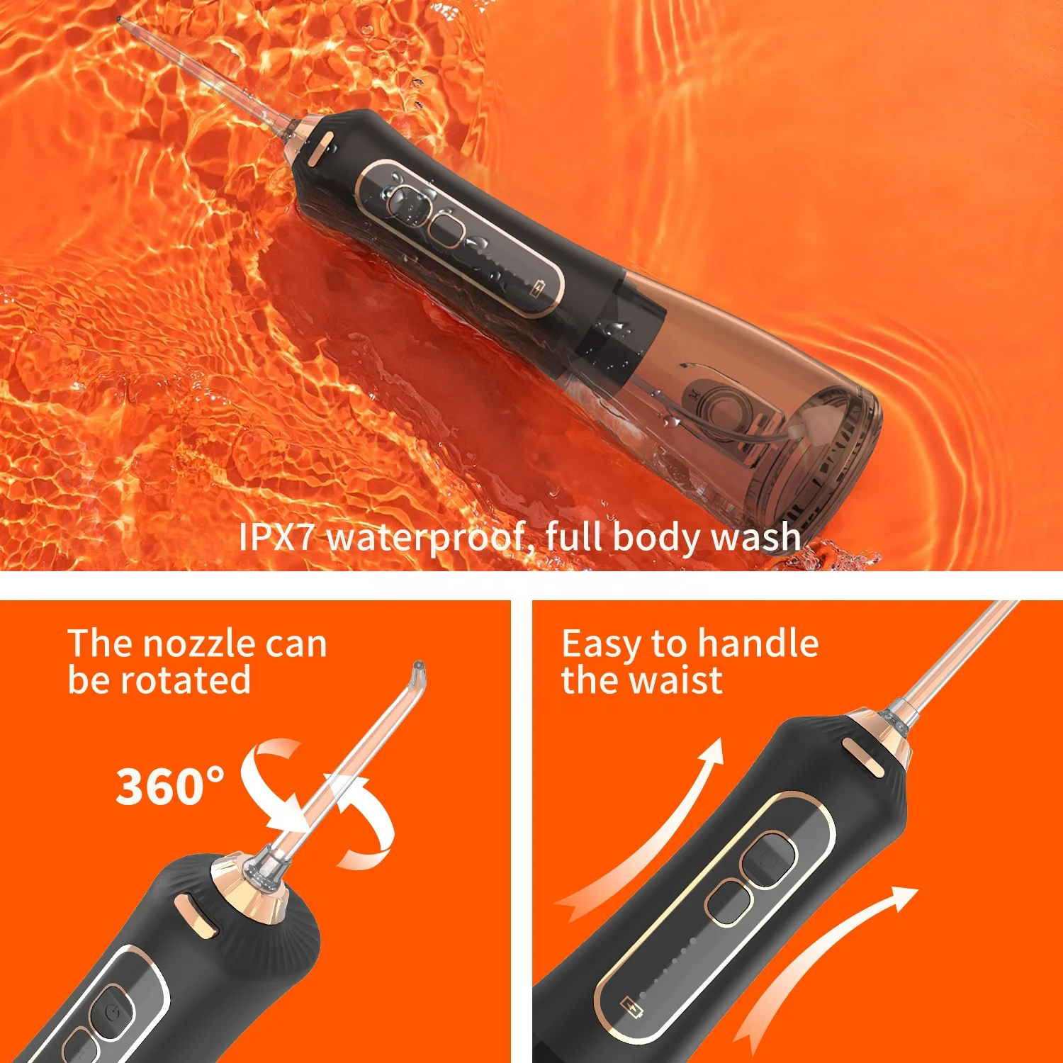 Eisler F6 Dental Teeth Cleaning Waterpick Smart Water Flosser Cordless Ipx7 Waterproof Oral Irrigator Water Flosser Pick