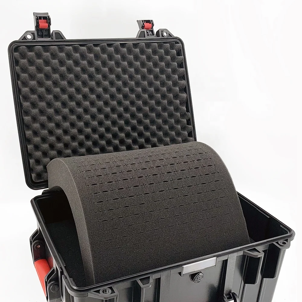 Hard Shell Square Plastic Equipment Flight Case with Pick N Pluck Foam Sturdy ABS Material Tool Protecting Case
