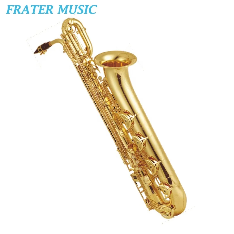 High grade Gold lacquer Eb tone Baritone Saoxphone with Italy pads (JBS-1200L)