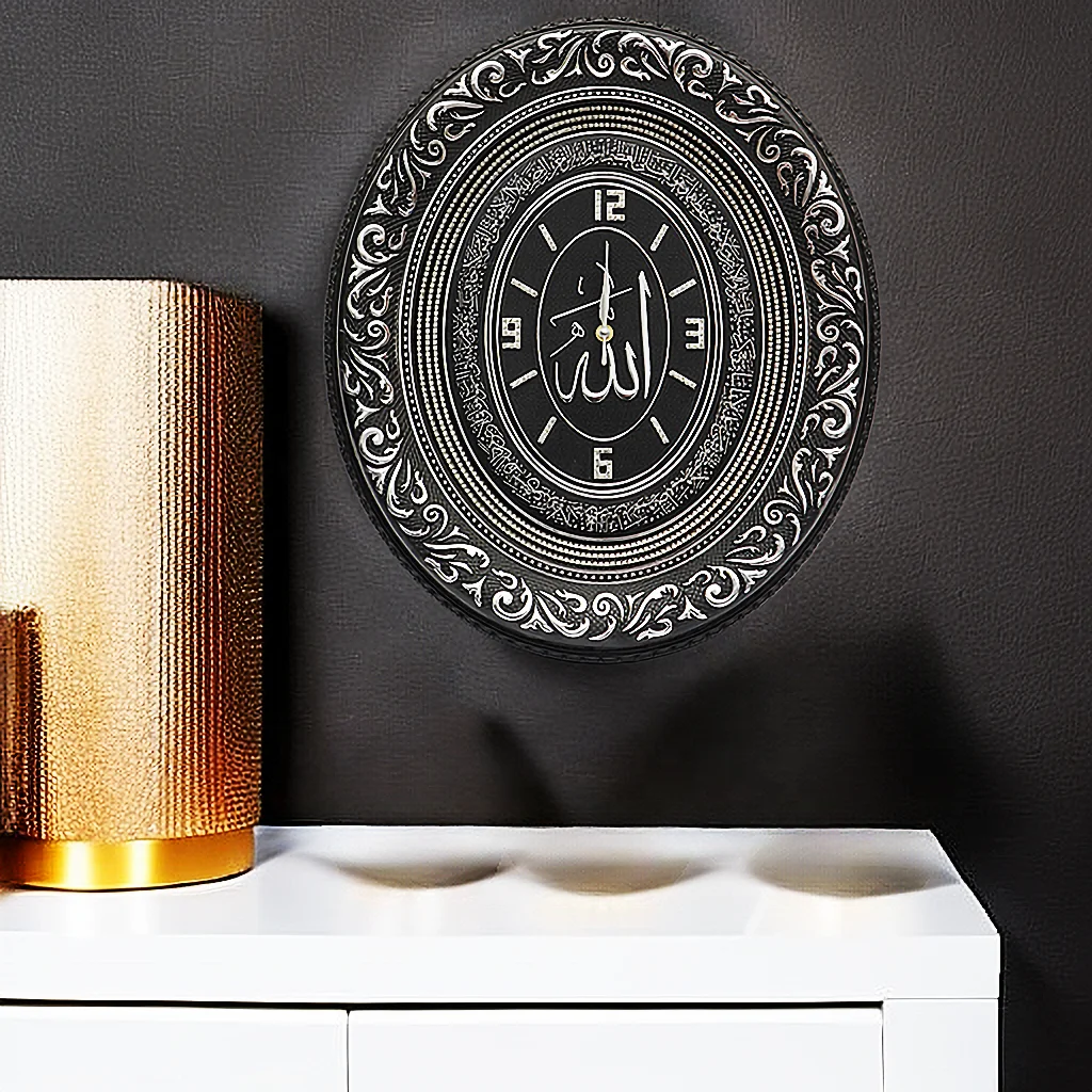 Hot Sale  Islamic Azan Wall Clock and Home Decor Arabic Number Wall Clock Bedroom Decor Islamic Wall Art Multiple Color