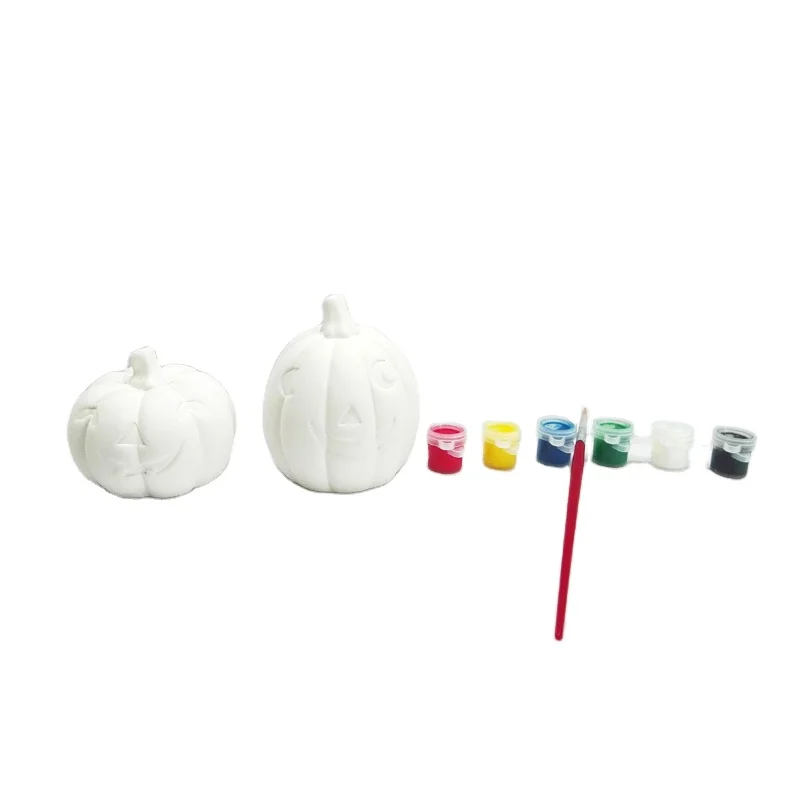 Cute Pumpkin Bisque Ceramic Unpainted Home Decor Custom DIY Paint Kit Blank Unfinished Bisque Ceramic Crafts