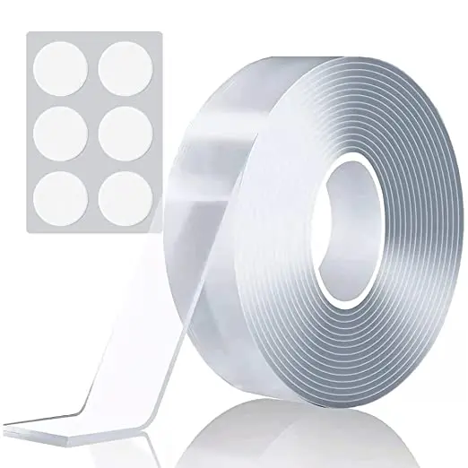 The 1mm 2mm 3mm Transparent Washable Reusable  Double Sided Waterproof Nano Tape For Car Kitchen Bathroom