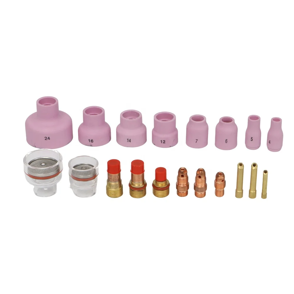 WP17 18 26 Gas lens wedge collect  Glass Cup and Ceramic Tig Welding Nozzle set