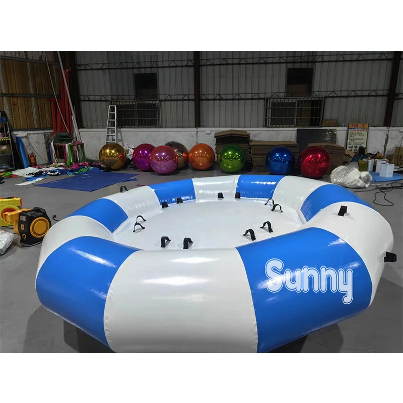 Inflatable Water UFO Towable Inflatable Disco Boat / Inflatable Flying Disco Boat Saturn for Water Sport Games