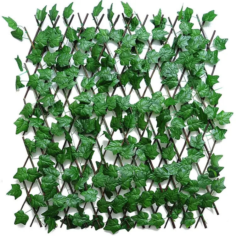 Expanding trellis fence retractable artificial garden plant fence leave willow garden fence