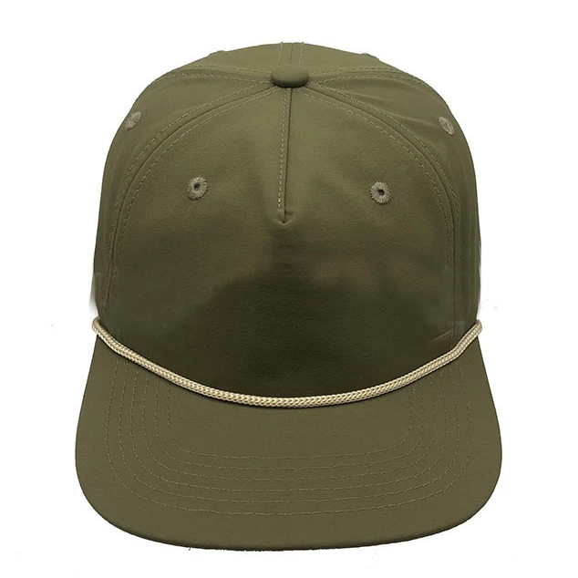 Fashion 5 Panel Cotton Rope Hat Unstructured Your Own Embroidery 5 Panels Dad Hat Little Curved Brim Snapback Trucker Hats