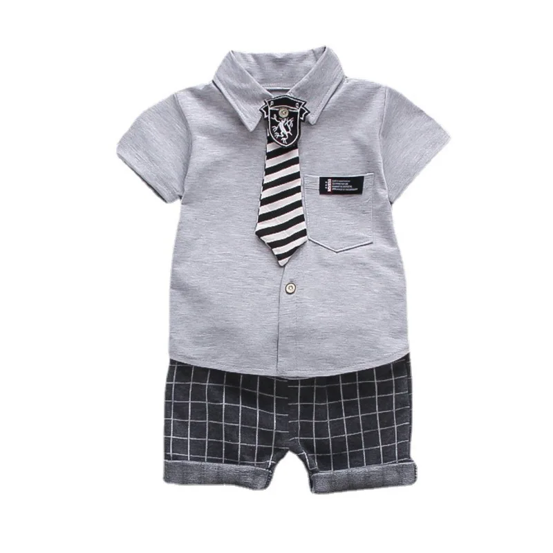 New Fashion  Baby Boys Clothes Suit Children Casual Shirt Shorts 2Pcs/Sets Toddler Sports Costume Outfits Kids Tracksuits
