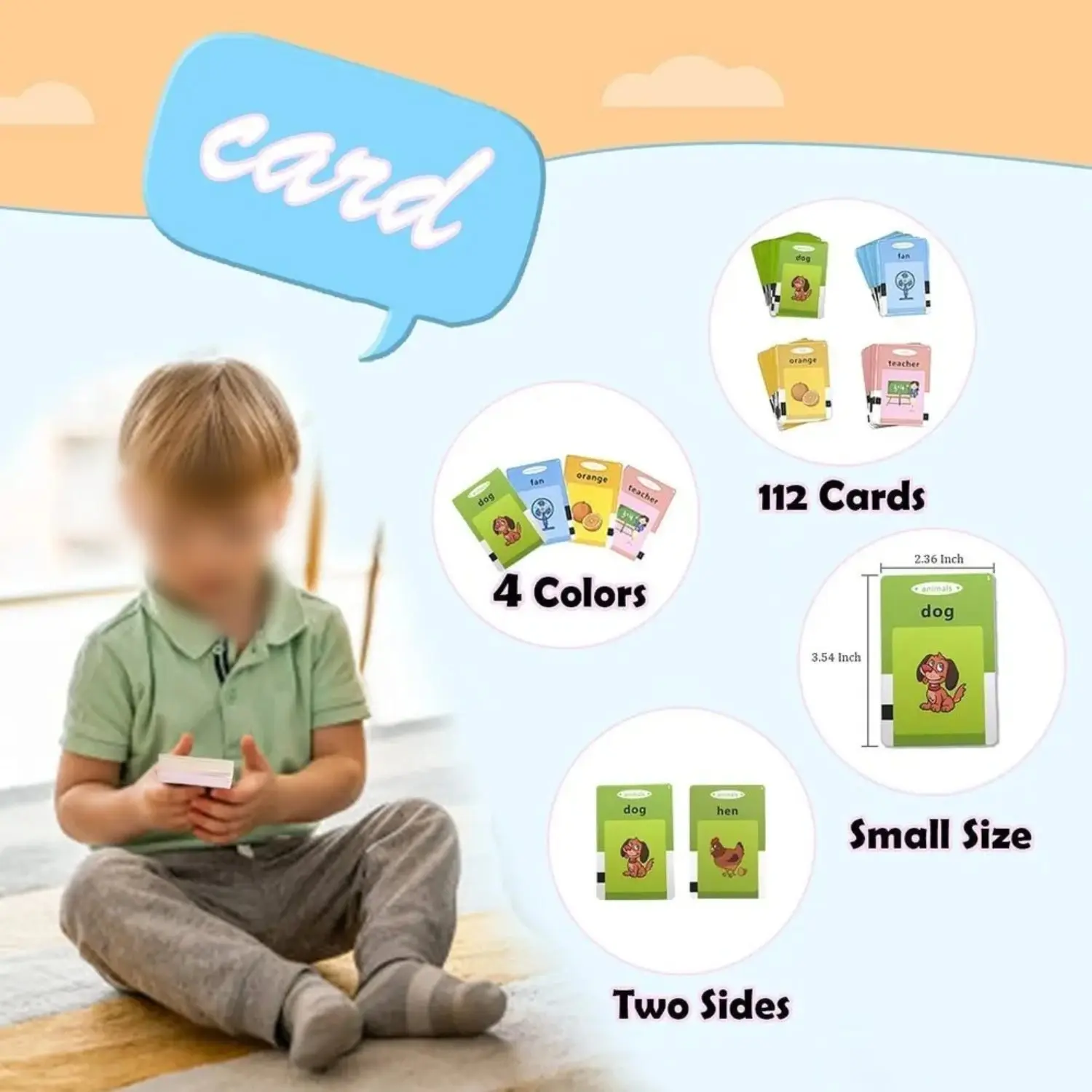 Children Intelligent Learning Card Machine Early Educational Electric Kids Language Card Reader Words Reading Toy