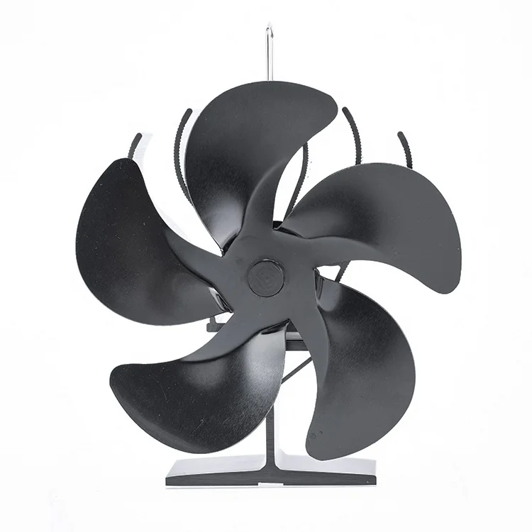 Wood Stove Fan Non Electric Stove Fan Blower Heating Fireplace Fan with Thermometer Suitable for Wood Stove