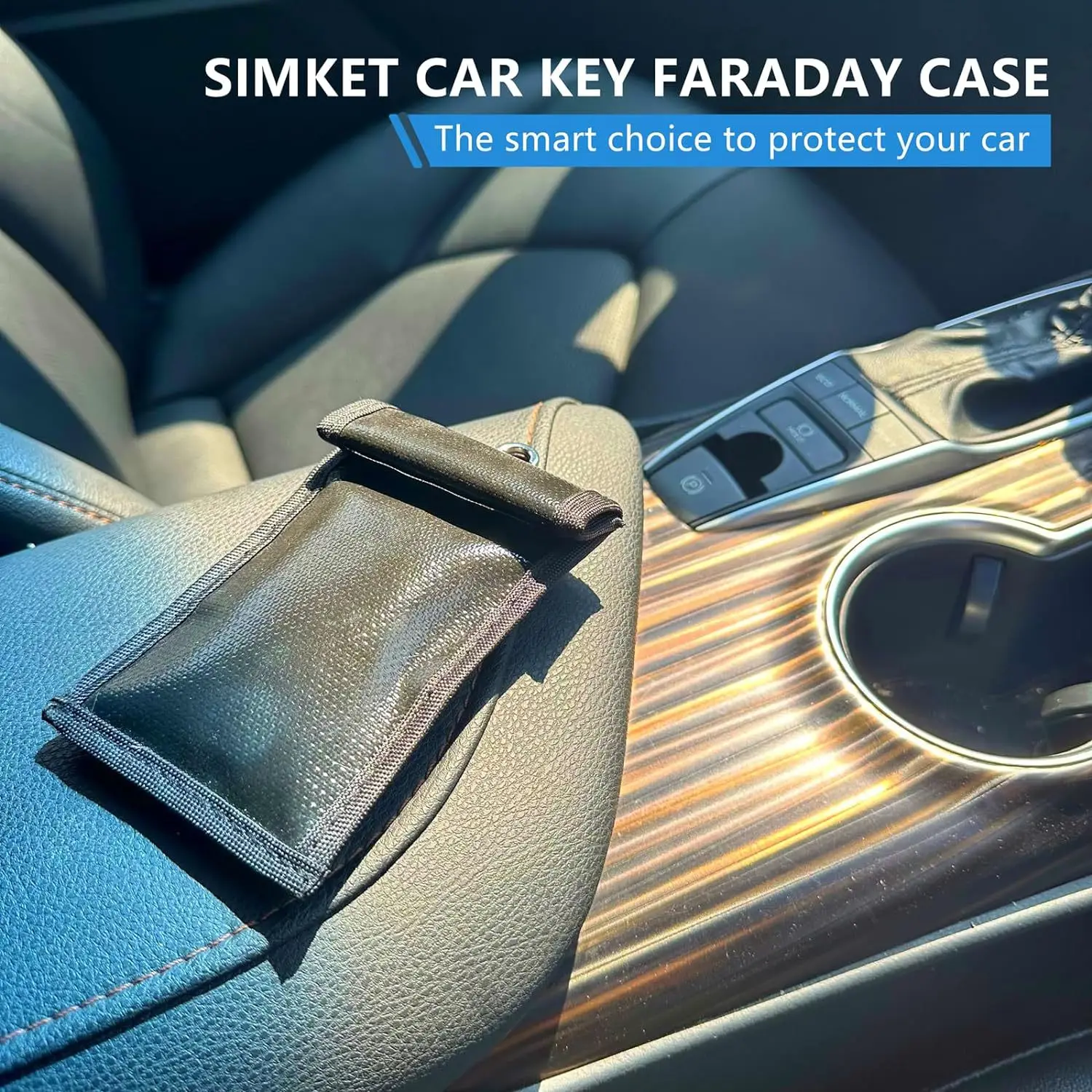 Faraday Key Fob Case Car Card Protector, Car RFID Signal Blocking Anti-Hacking Pouch Blocker, Anti-Theft Faraday Cage