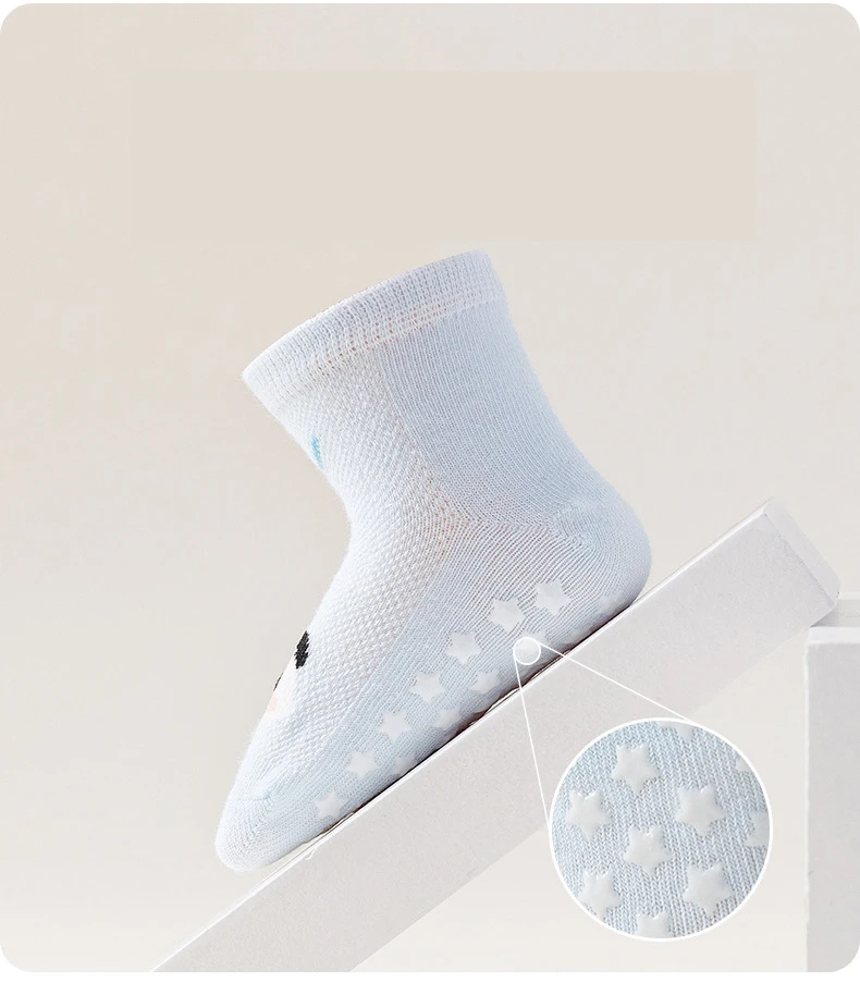 2024 newest Summer mesh floor socks baby breathable indoor walking socks thin insulated children non-slip socks