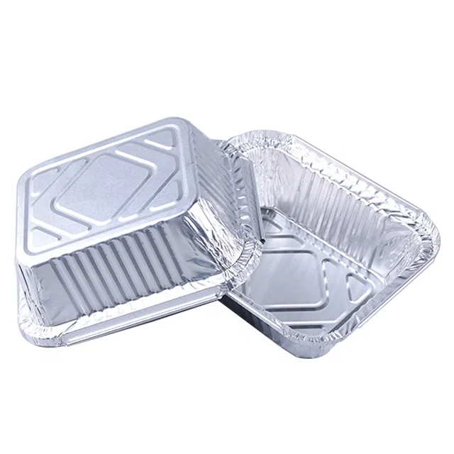 450ml Custom Aluminum Foil Pan Foil Box Keed Food Hot Catering Container With Lid