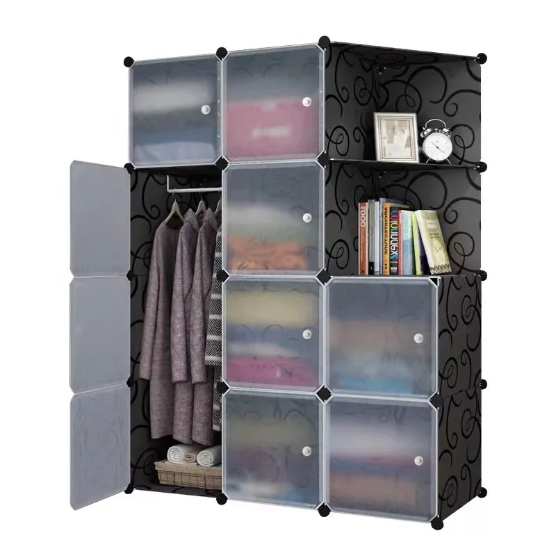 High quality storage folding wardrobe cloth bedroom wardrobe DIY fabric foldable wardrobe