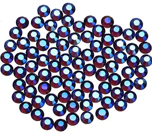 SS3-SS34 Wholesale Amethyst AB Color Non Hot-Fix Round Glass Crystal Flatback Rhinestone