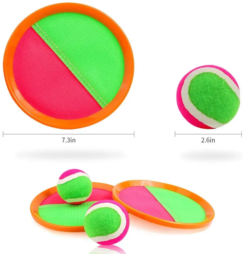 Wholesale Outdoor Sports Beach Ball Catching Games Toy Paddle Sticky Catch Ball and Toss Game Set