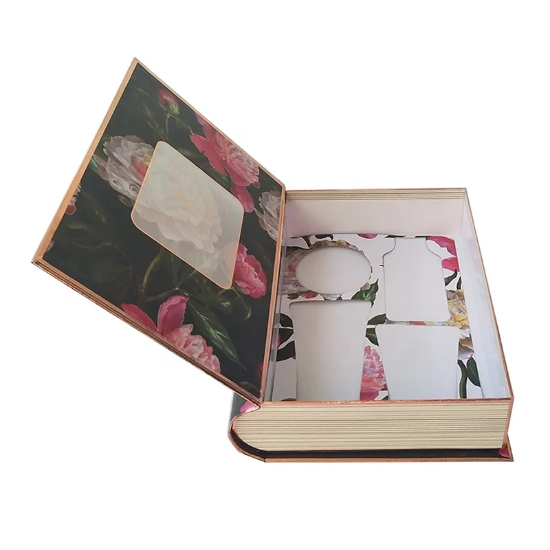 Wholesale Custom Logo Unique Book Shaped Foldable Cute Eco Paper Packaging Gift Book Shape Box