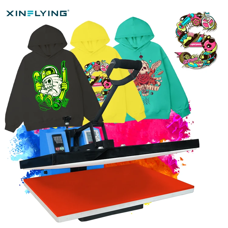 XinFlying Affordable Mini Sublimation T-shirt Fabric Manual Printing Printer 38*38cm Desktop Heat Press Machine 110/220V